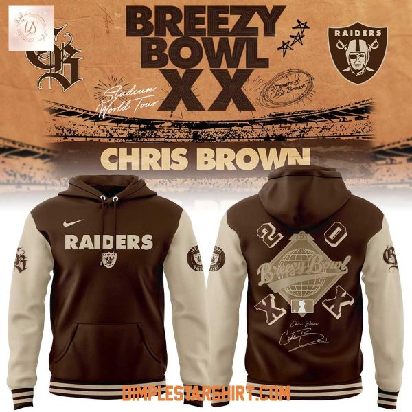 Las Vegas Raiders Chris Brown Breezy Bowl XX Hoodie Shirt