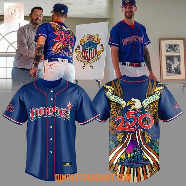 Lehigh Valley IronPigs Celebration 250th Of America Blue Jersey
