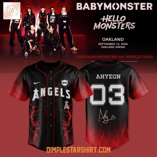 Los Angeles Angels x Babymonster NA World Tour 2025 Jersey