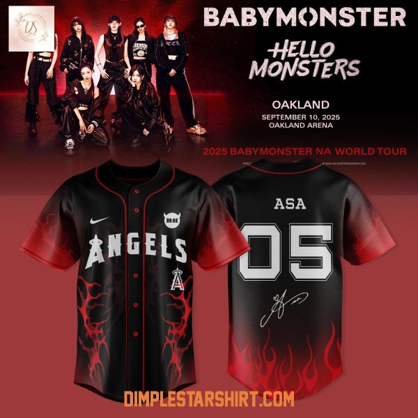 Los Angeles Angels x Babymonster NA World Tour 2025 Jersey