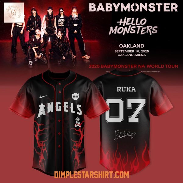 Los Angeles Angels x Babymonster NA World Tour 2025 Jersey
