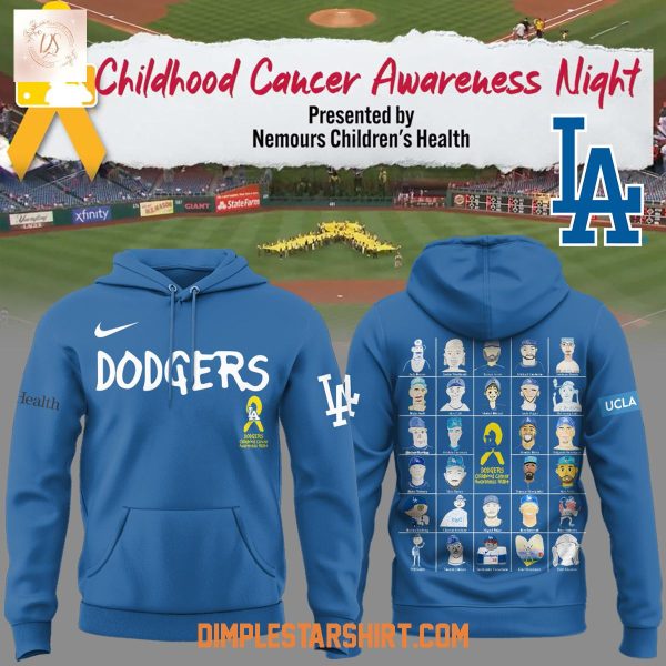 Los Angeles Dodgers Childhood Cancer Awareness Night Hoodie Shirt