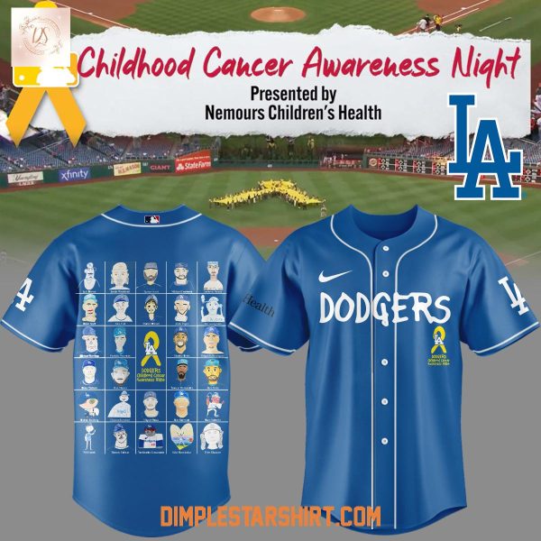 Los Angeles Dodgers Childhood Cancer Awareness Night Jersey
