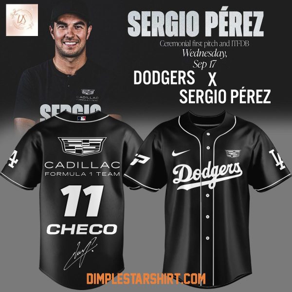 Los Angeles Dodgers Sergio Checo Perez Cadillac F1 Team Jersey