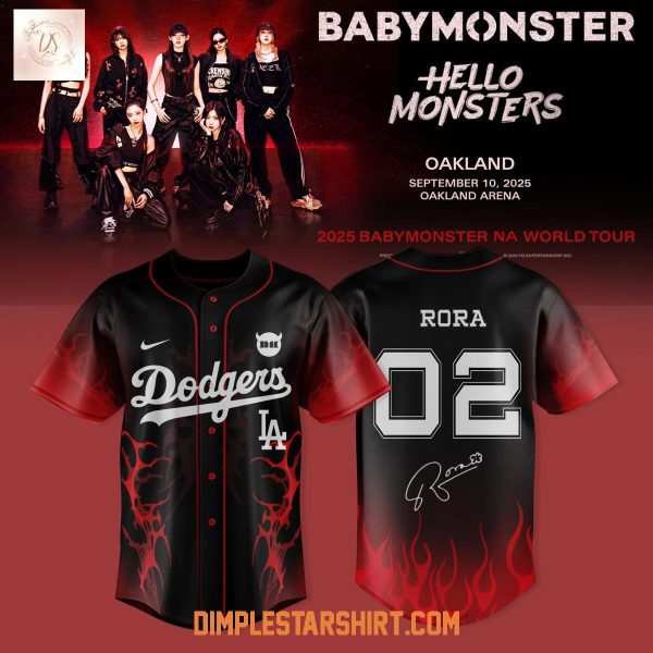 Los Angeles Dodgers x Babymonster NA World Tour 2025 Jersey