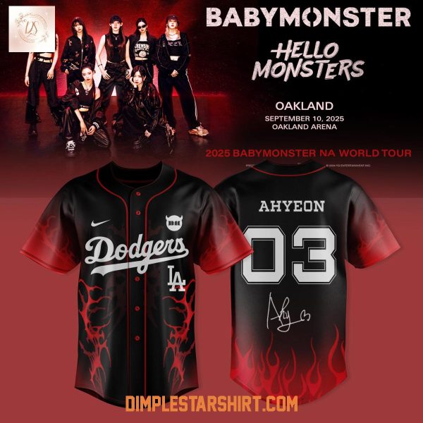 Los Angeles Dodgers x Babymonster NA World Tour 2025 Jersey