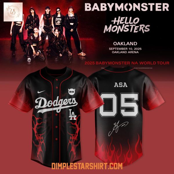Los Angeles Dodgers x Babymonster NA World Tour 2025 Jersey