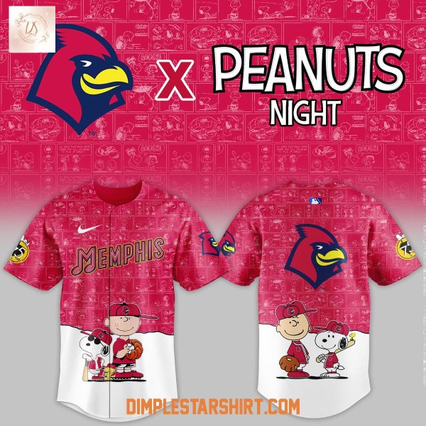 Memphis Redbirds Snoopy Peanuts Night 2025 Jersey