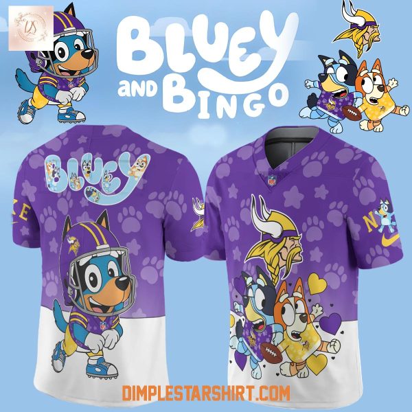 Minnesota Vikings x Bluey And Bingo New Season 2025 Football Jersey