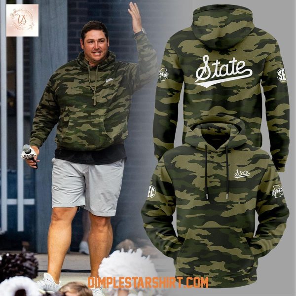 Mississippi State Bulldogs Coach Jeff Lebby Camo Hoodie Shirt