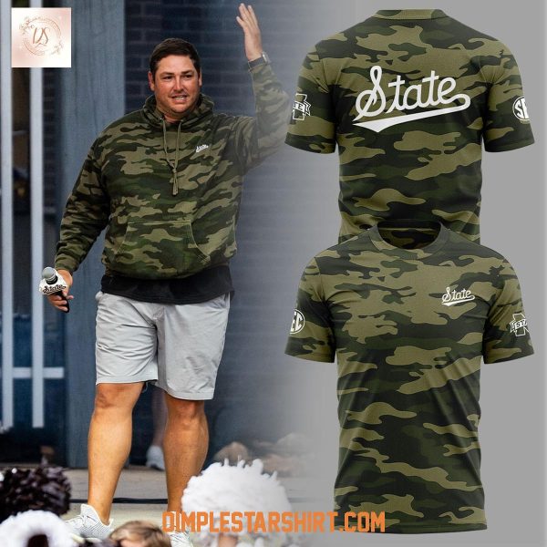 Mississippi State Bulldogs Coach Jeff Lebby Camo Hoodie Shirt