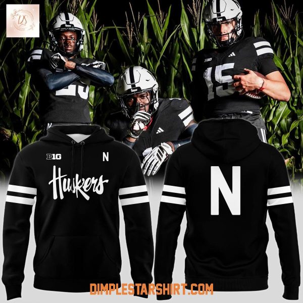 Nebraska Cornhuskers New Alternate Dark Mode Helmet Logo Hoodie Shirt