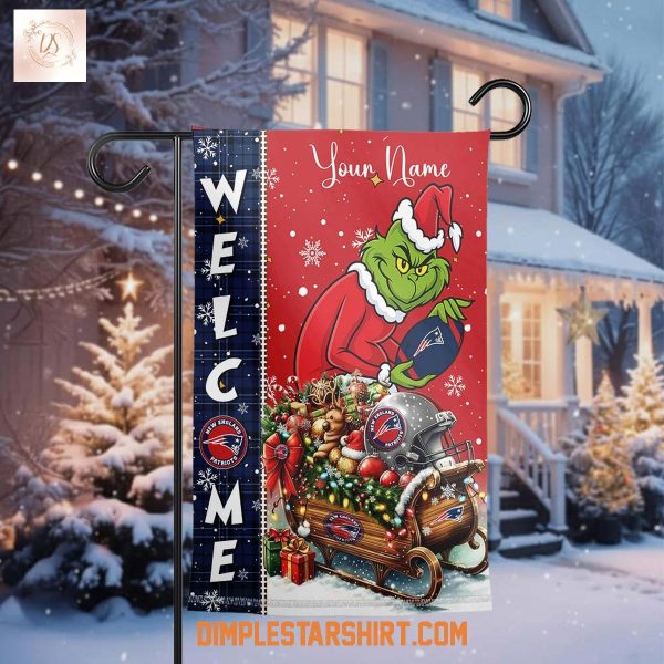 New England Patriots  x The Grinch Christmas House Garden Flag