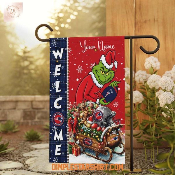 New England Patriots  x The Grinch Christmas House Garden Flag