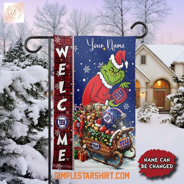 New York Giants x The Grinch Christmas House Garden Flag