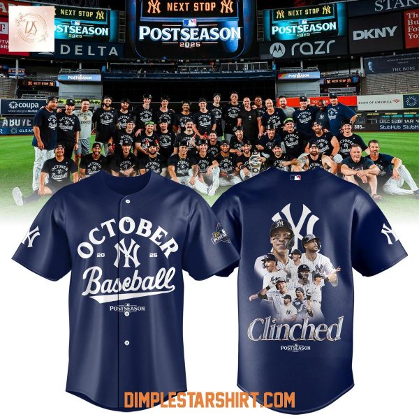 New York Yankees Postseason 2025 Clinched Jersey