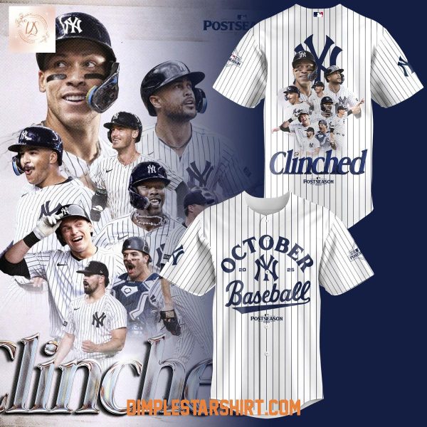 New York Yankees Postseason 2025 Clinched Jersey