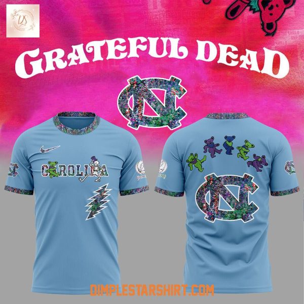 North Carolina Tar Heels Celebration Grateful Dead 60 Years 2025 Hoodie Shirt