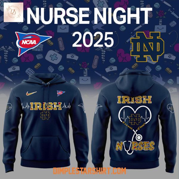 Notre Dame Fighting Irish NCAA Nurses Night 2025 Hoodie Shirt