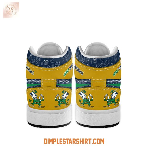 Notre Dame Fighting Irish The Grinch Merry Christmas Air Jordan 1 Shoes