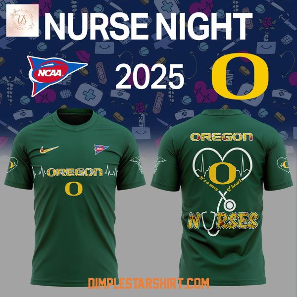 Oregon Ducks NCAA Nurses Night 2025 Hoodie Shirt
