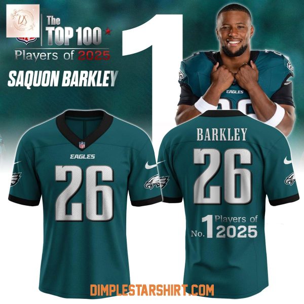 Philadelphia Eagles Saquon Barkley Top Players Of 2025 Football Jersey