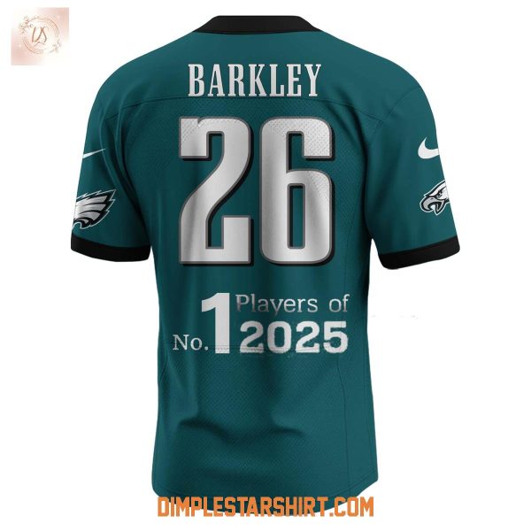 Philadelphia Eagles Saquon Barkley Top Players Of 2025 Football Jersey
