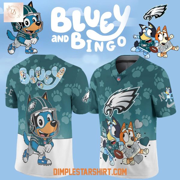 Philadelphia Eagles x Bluey And Bingo New Season 2025 Football Jersey