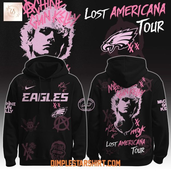 Philadelphia Eagles x Machine Gun Kelly The Lost Americana Tour 2025 Hoodie Shirt