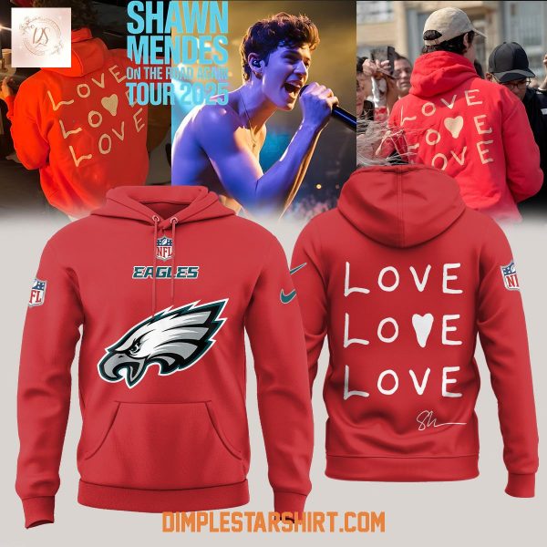 Philadelphia Eagles x Shawn Mendes On The Road Again Tour 2025 Hoodie Shirt