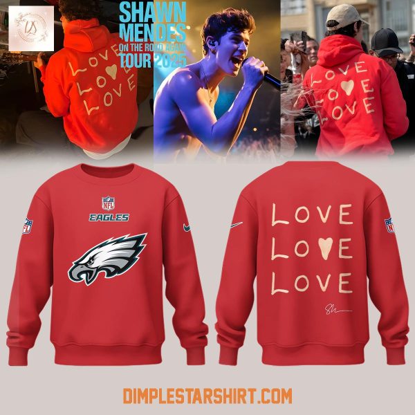 Philadelphia Eagles x Shawn Mendes On The Road Again Tour 2025 Hoodie Shirt