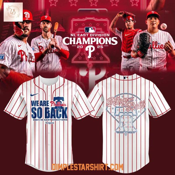 Philadelphia Phillies NL East Champions Ring The Bell 2025 Jersey