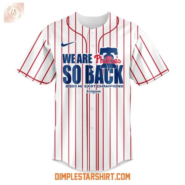 Philadelphia Phillies NL East Champions Ring The Bell 2025 Jersey