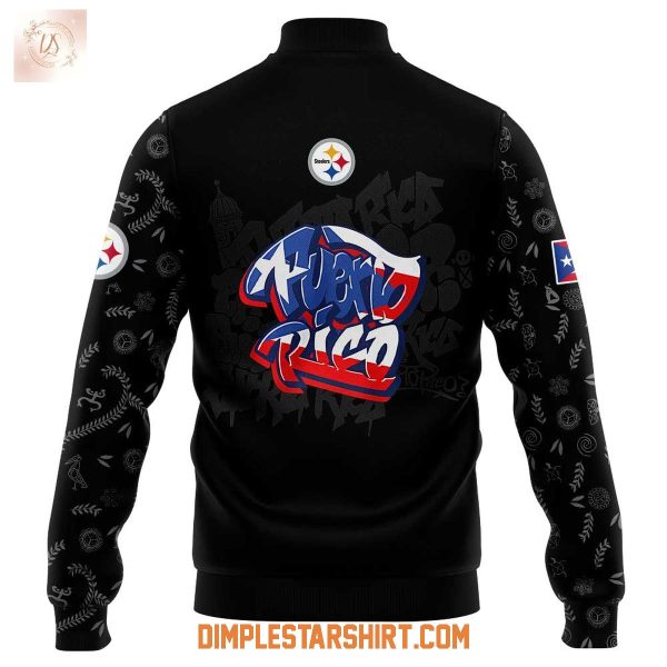 Pittsburgh Steelers Puerto Rican Heritage Baseball Jacket