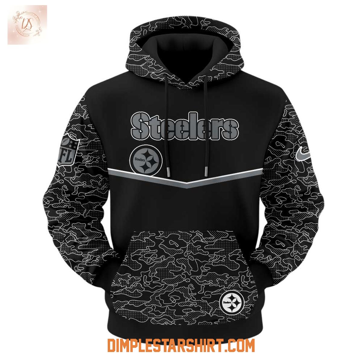 Pittsburgh Steelers x RFLCTV Black Hoodie Shirt Pittsburgh Steelers x RFLCTV Black Hoodie Shirt