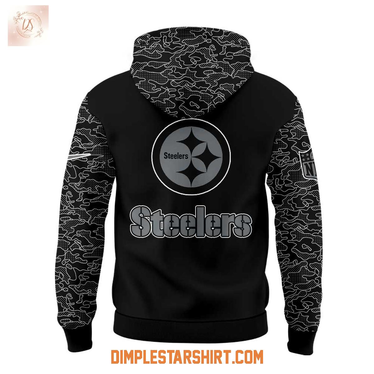 Pittsburgh Steelers x RFLCTV Black Hoodie Shirt Pittsburgh Steelers x RFLCTV Black Hoodie Shirt