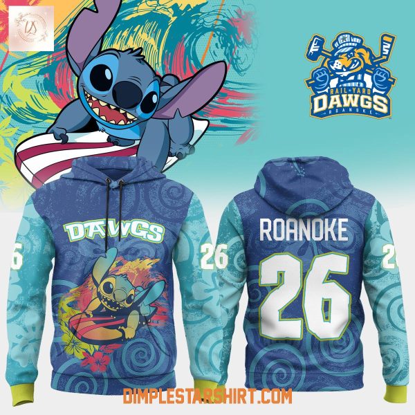 Roanoke Rail Yard Dawgs Stitch Hoodie Shirt