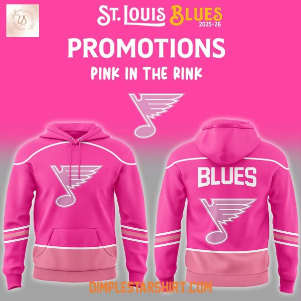 ST.Louis Blues Promotions Pink In The Rink Night Hoodie Shirt