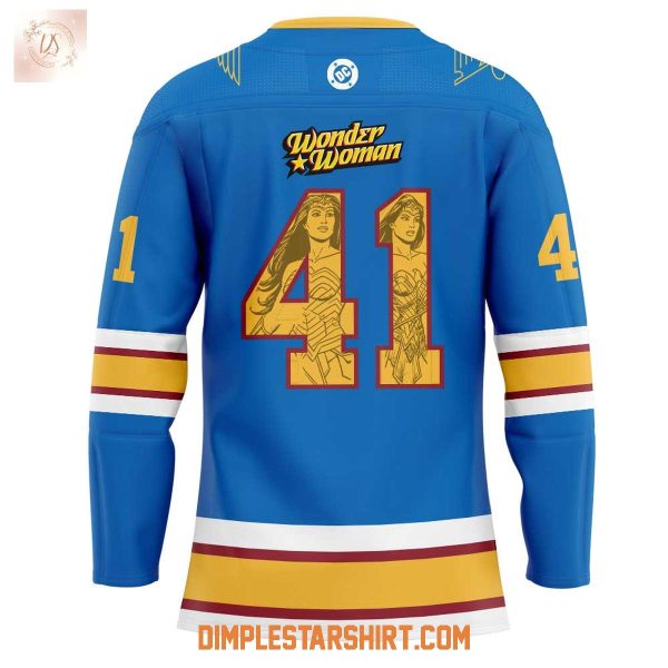 ST.Louis Blues Super Hero Wonder Woman Hockey Jersey