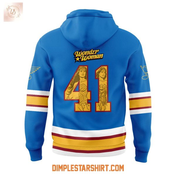 ST.Louis Blues Super Hero Wonder Woman Hoodie Shirt