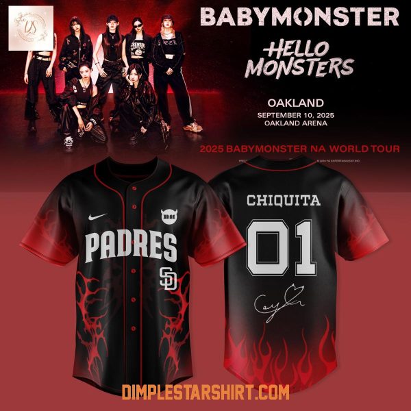 San Diego Padres x Babymonster NA World Tour 2025 Jersey