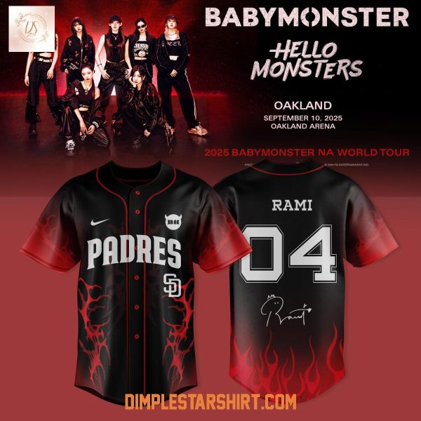 San Diego Padres x Babymonster NA World Tour 2025 Jersey