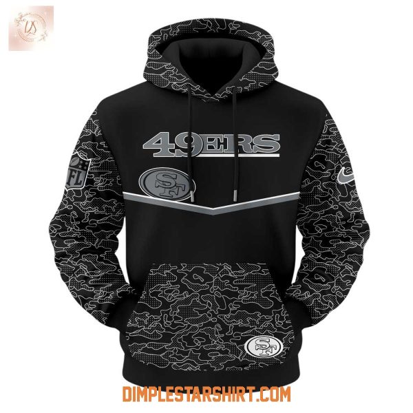 San Francisco 49ers x RFLCTV Black Hoodie Shirt