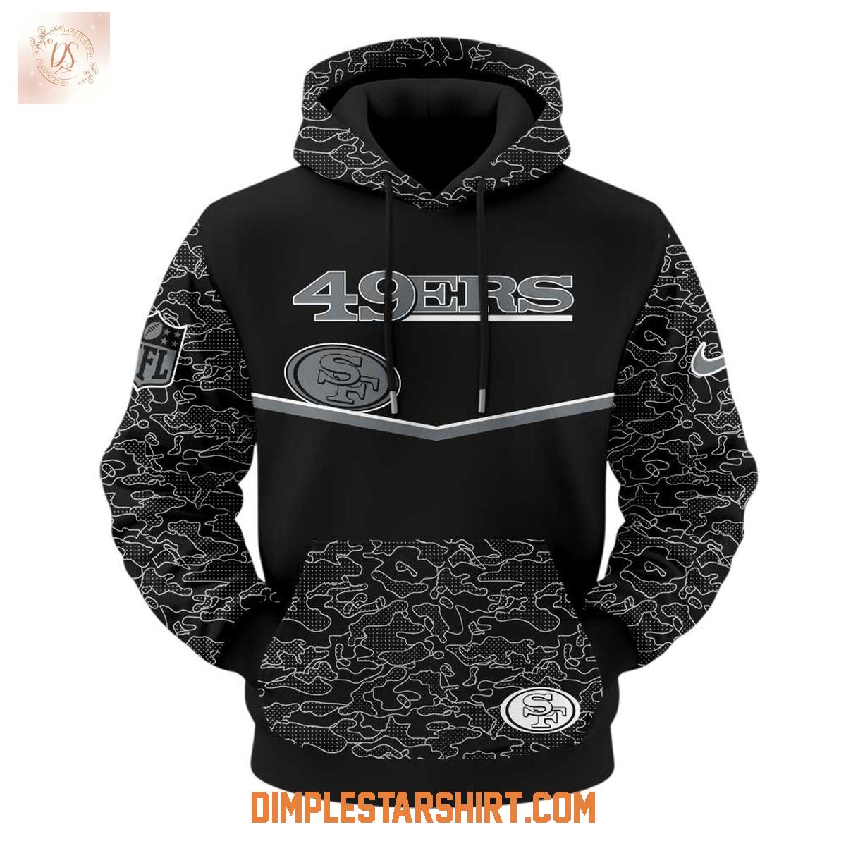 San Francisco 49ers x RFLCTV Black Hoodie Shirt San Francisco 49ers x RFLCTV Black Hoodie Shirt