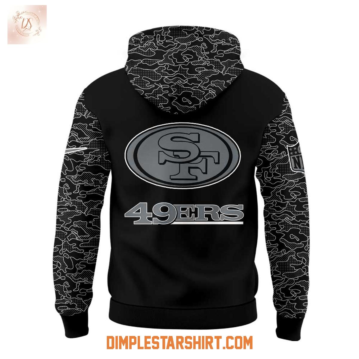 San Francisco 49ers x RFLCTV Black Hoodie Shirt San Francisco 49ers x RFLCTV Black Hoodie Shirt