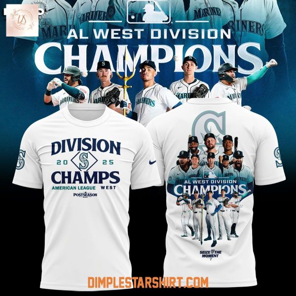 Seattle Mariners 2025 AL West Division Champions Hoodie Shirt
