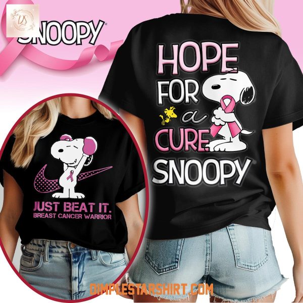 Snoopy Breast Cancer Hope For A Cure Shirt