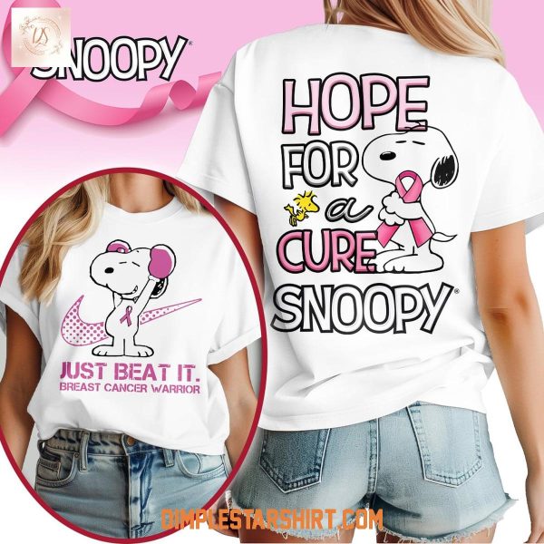 Snoopy Breast Cancer Hope For A Cure Shirt