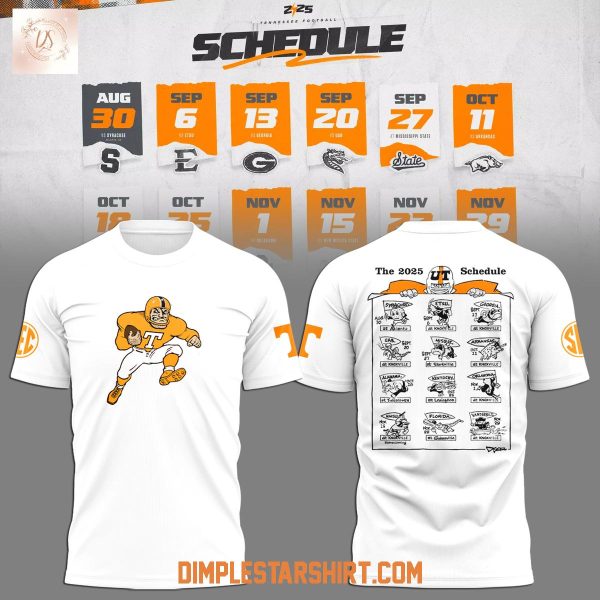 Tennessee Volunteers The 2025 Schedule Hoodie Shirt