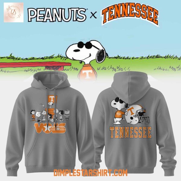 Tennessee Volunteers x Snoopy 2025 New Season Grey Hoodie Shirt